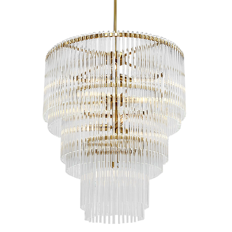 Люстра Nembus Cascade Chandelier Прозрачное Стекло Золотой Люстра Nembus Cascade Chandelier Прозрачное Стекло Золотой в Брянске | Loft Concept