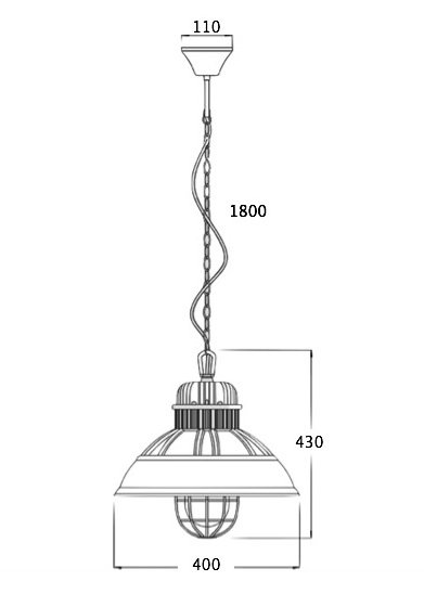 Подвесной светильник Loft Industrial Metal Cage Elder Подвесной светильник Loft Industrial Metal Cage Elder в Брянске