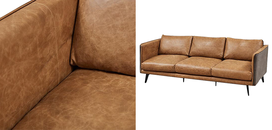 Диван Caramel Leather & Textiles Triple Sofa Диван Caramel Leather & Textiles Triple Sofa - Loft-Concept в Брянске