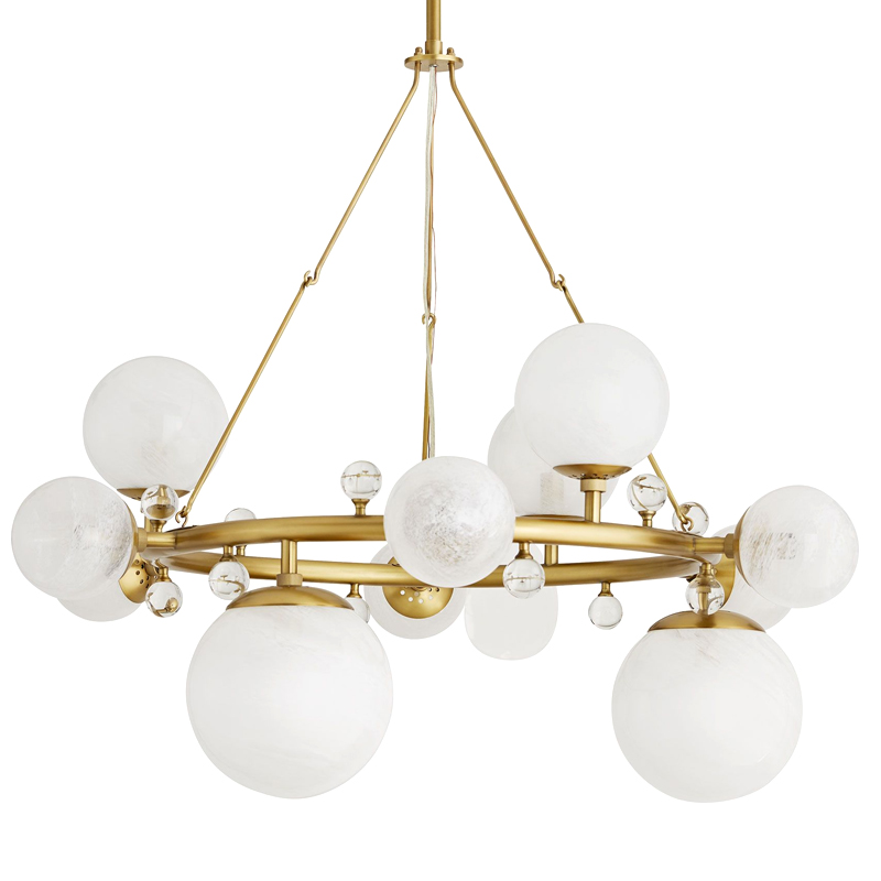 Люстра Arteriors TROON ROUND CHANDELIER Золотой Белый Люстра Arteriors TROON ROUND CHANDELIER Золотой Белый в Брянске | Loft Concept