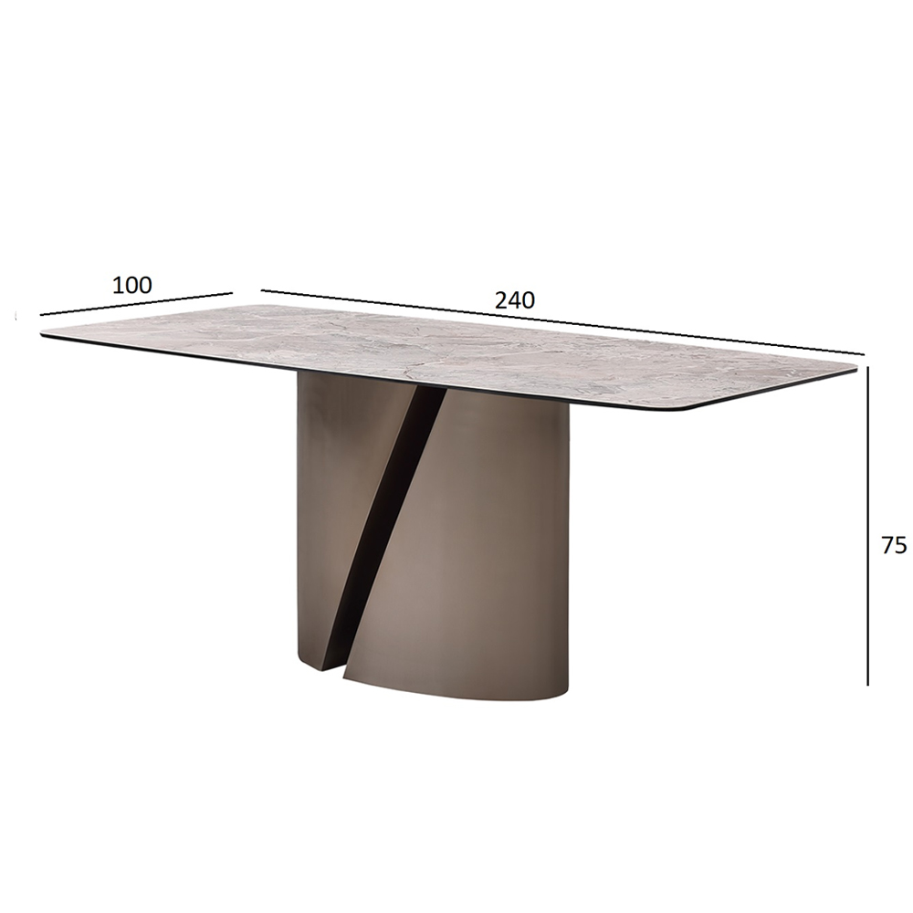 Стол обеденный керамический серый Servorios в Брянске