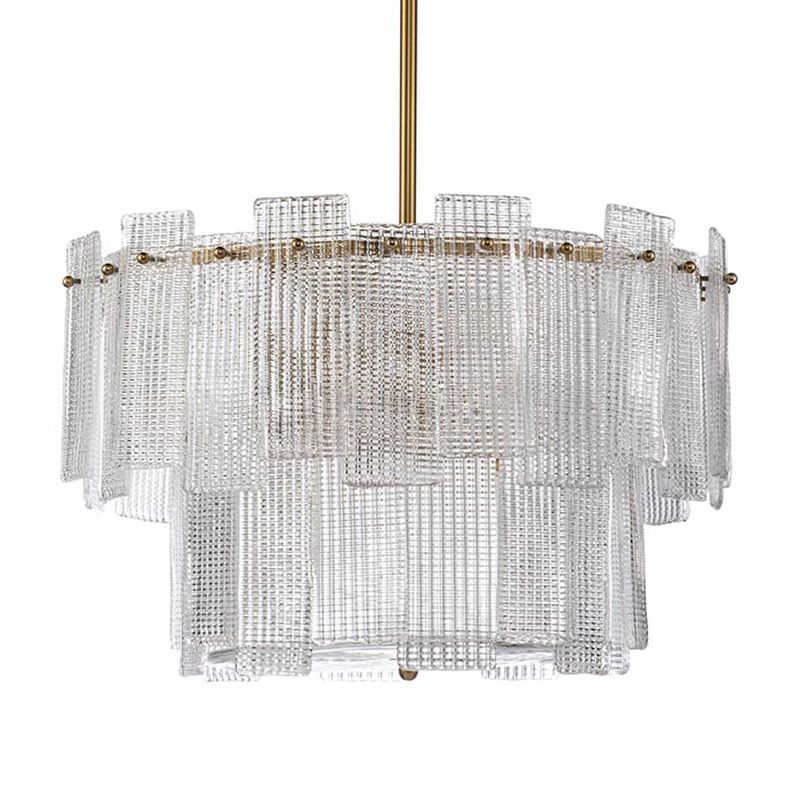 Люстра Glass Beehive с Рельефным стеклом Латунь в Брянске | Loft Concept 