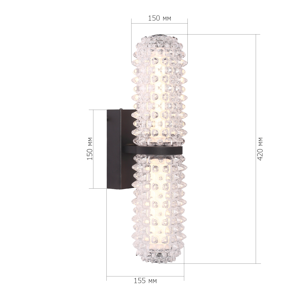 Бра с факутрным стеклянным плафоном Sonora в Брянске