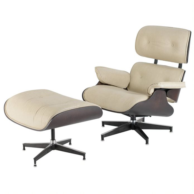 Кресло Eames Lounge Chair & Ottoman cream Кремовый Кресло Eames Lounge Chair & Ottoman cream Кремовый в Брянске | Loft Concept