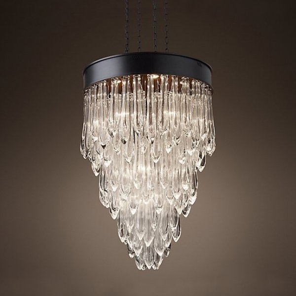 Люстра RH TEAR DROP GLASS 70 Черный Люстра RH TEAR DROP GLASS 70 Черный в Брянске | Loft Concept