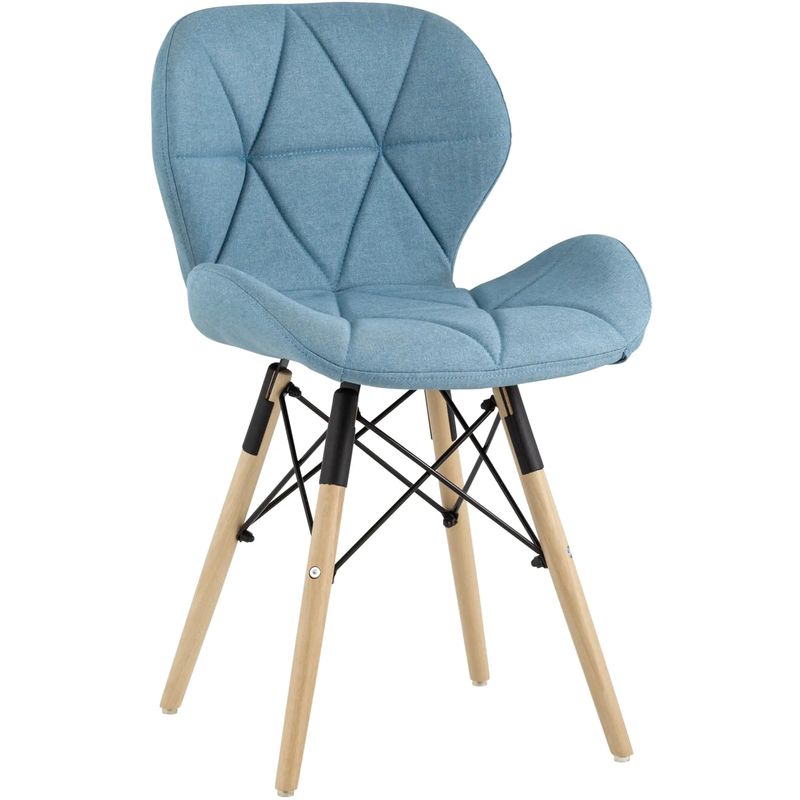 Стул Jeroen Chair Рогожка Голубой Цвет Голубой Древесина Черный в Брянске | Loft Concept 
