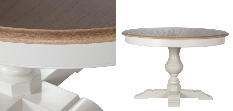 Provence Round Dining Table White раскладной стол Provence Round Dining Table White раскладной стол - Loft-Concept в Брянске
