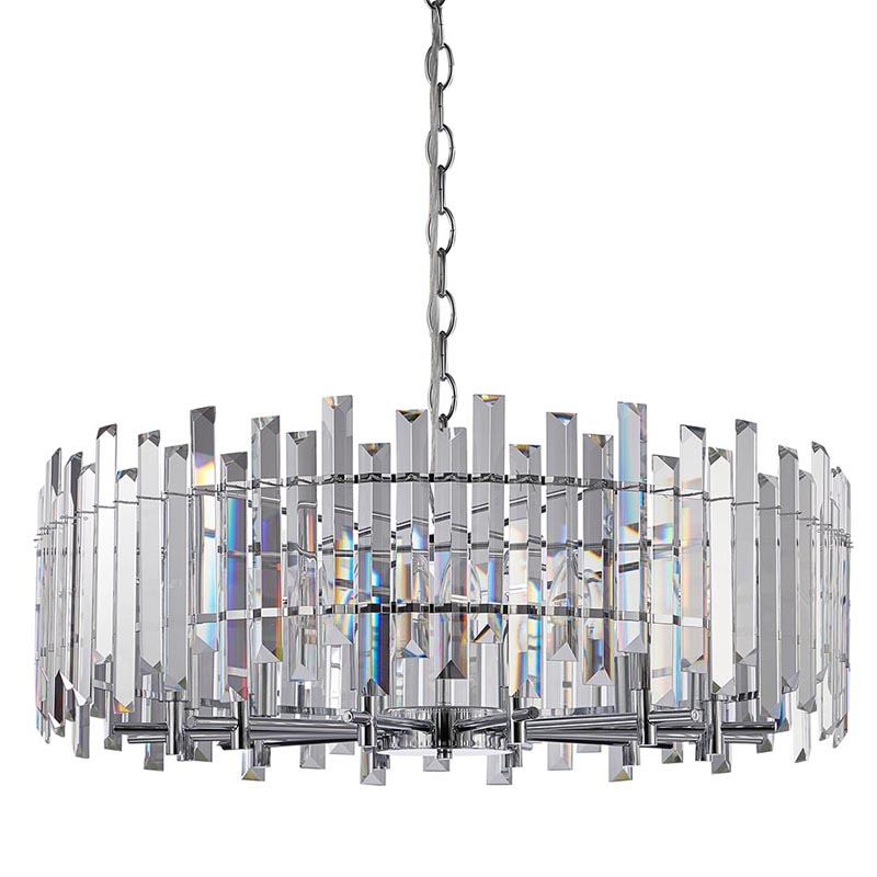 Люстра Langley Chandelier chrome 80 Хром Прозрачный Люстра Langley Chandelier chrome 80 Хром Прозрачный в Брянске | Loft Concept