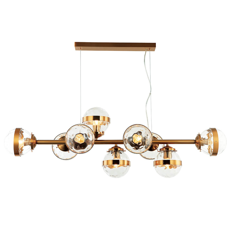 Люстра Greyson Chandelier 9 lamp Глянцевое золото Прозрачный Люстра Greyson Chandelier 9 lamp Глянцевое золото Прозрачный в Брянске | Loft Concept