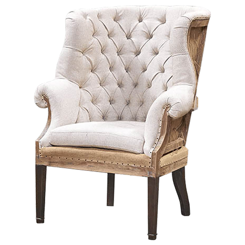 Кресло Gamilton Armchair Beige Бежевый Коричневый Кресло Gamilton Armchair Beige Бежевый Коричневый в Брянске | Loft Concept