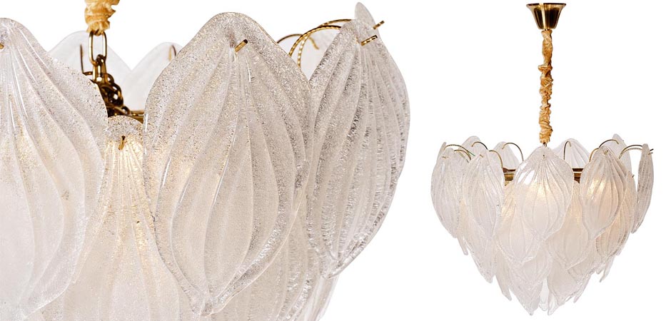 Люстра Textured Glass Chandelier Petal 8 Люстра Textured Glass Chandelier Petal 8 - Loft-Concept в Брянске