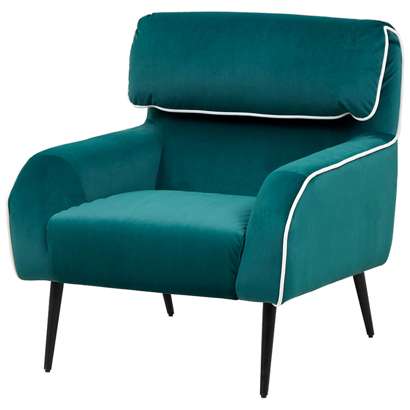 Кресло Basil Armchair Изумрудный Белый Черный Кресло Basil Armchair Изумрудный Белый Черный в Брянске | Loft Concept