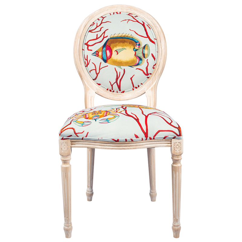 Мягкий стул Seabed Print 7 Мульти Бежевый в Брянске | Loft Concept 