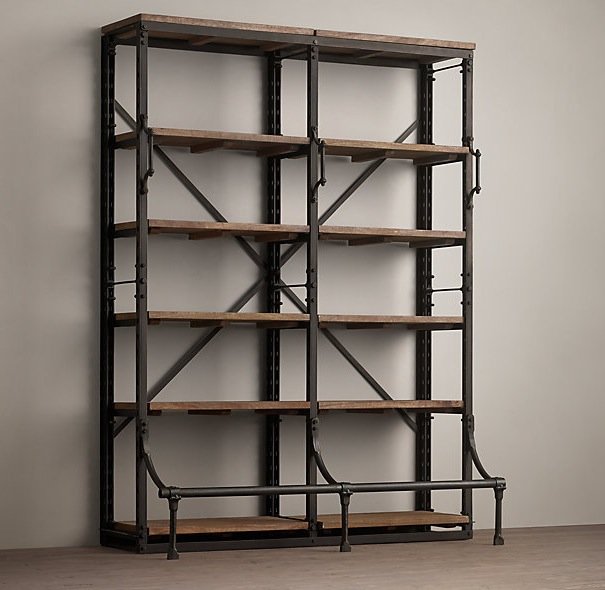 Стеллаж Vintage Iron Stella Double Стеллаж Vintage Iron Stella Double в Брянске | Loft Concept