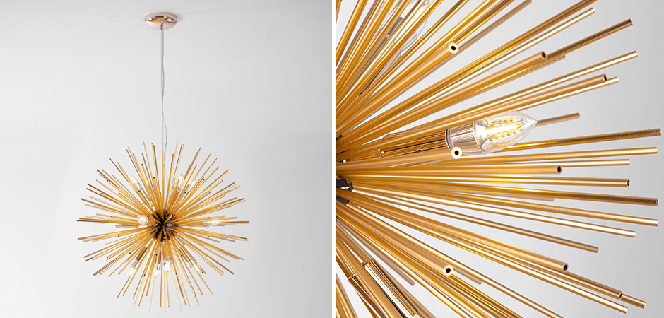 Huge Sputnik Chandelier Gold and Black Huge Sputnik Chandelier Gold and Black - Loft-Concept в Брянске