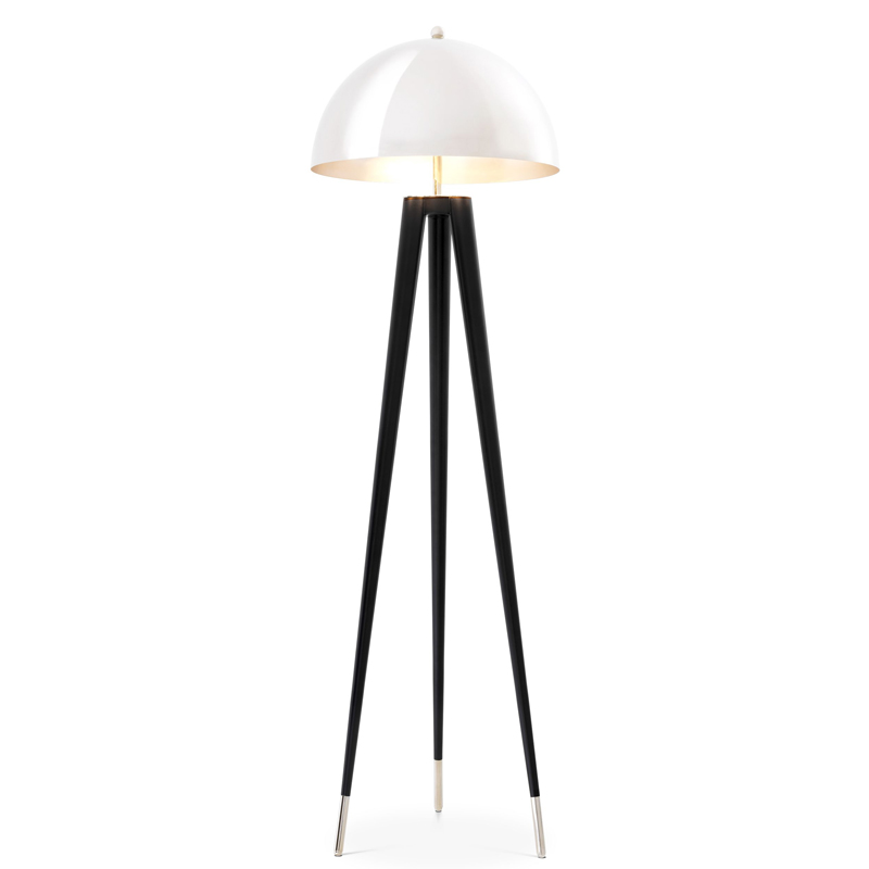 Торшер Eichholtz Floor Lamp Coyote Nickel Никель Черный Торшер Eichholtz Floor Lamp Coyote Nickel Никель Черный в Брянске | Loft Concept