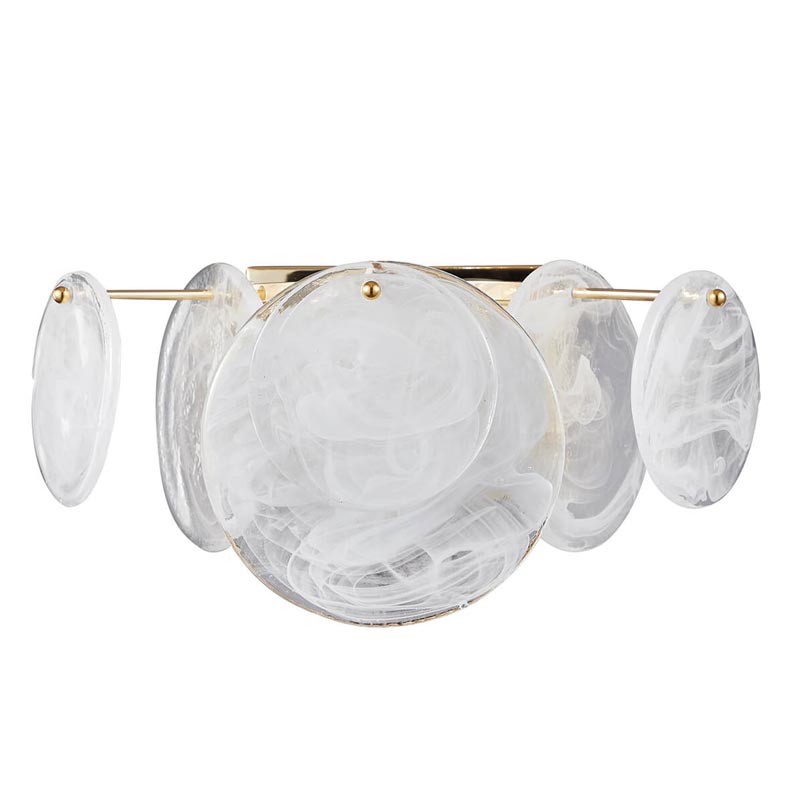 Бра Everett Sconce Белое матовое стекло Золотой Бра Everett Sconce Белое матовое стекло Золотой в Брянске | Loft Concept