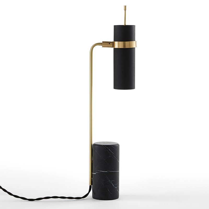 Настольная лампа Detlef Table lamp black marble Черный Мрамор Nero Латунь Настольная лампа Detlef Table lamp black marble Черный Мрамор Nero Латунь в Брянске | Loft Concept