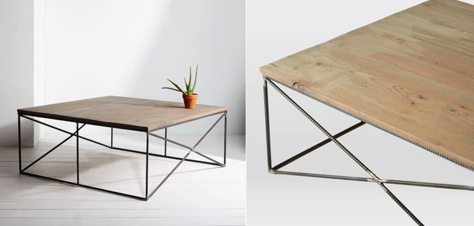 Журнальный стол Industrial Rust Fixtures Coffee Table - Loft-Concept в Брянске