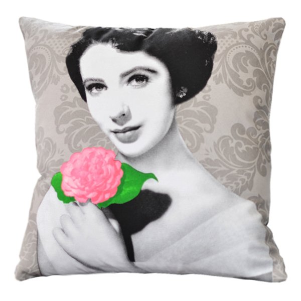 Декоративная подушка Elizabeth Taylor Розовый Серый Мульти Декоративная подушка Elizabeth Taylor Розовый Серый Мульти в Брянске | Loft Concept