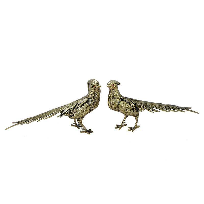 Статуэтка бронзовая пара Фазаны Bronze Birds Золотой Статуэтка бронзовая пара Фазаны Bronze Birds Золотой в Брянске | Loft Concept