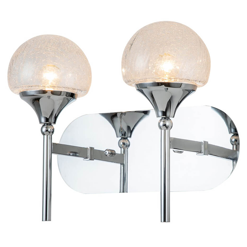 Бра Lluis two Wall Lamp Хром Прозрачный Бра Lluis two Wall Lamp Хром Прозрачный в Брянске | Loft Concept
