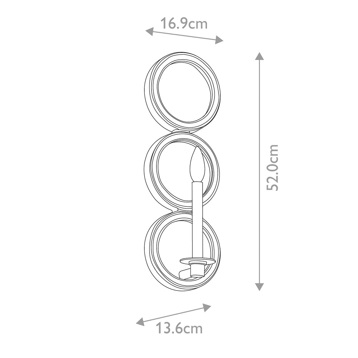 Бра в виде трех круглых зеркал Kichler в Брянске