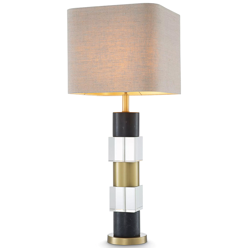 Настольная лампа Eichholtz Table Lamp Black Marble Черный Латунь Прозрачное Стекло Бежево-серый Настольная лампа Eichholtz Table Lamp Black Marble Черный Латунь Прозрачное Стекло Бежево-серый в Брянске | Loft Concept