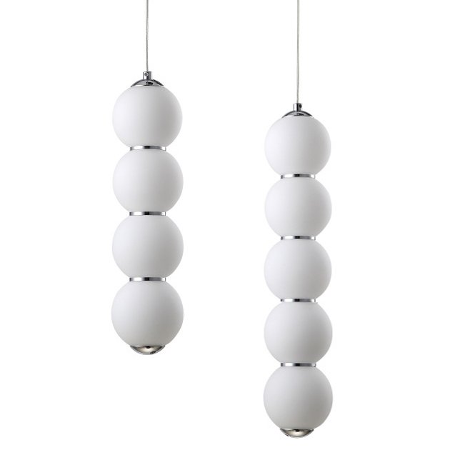 Светильник PEARLS Suspension Pendant Lamp A-B Белый Хром Светильник PEARLS Suspension Pendant Lamp A-B Белый Хром в Брянске | Loft Concept