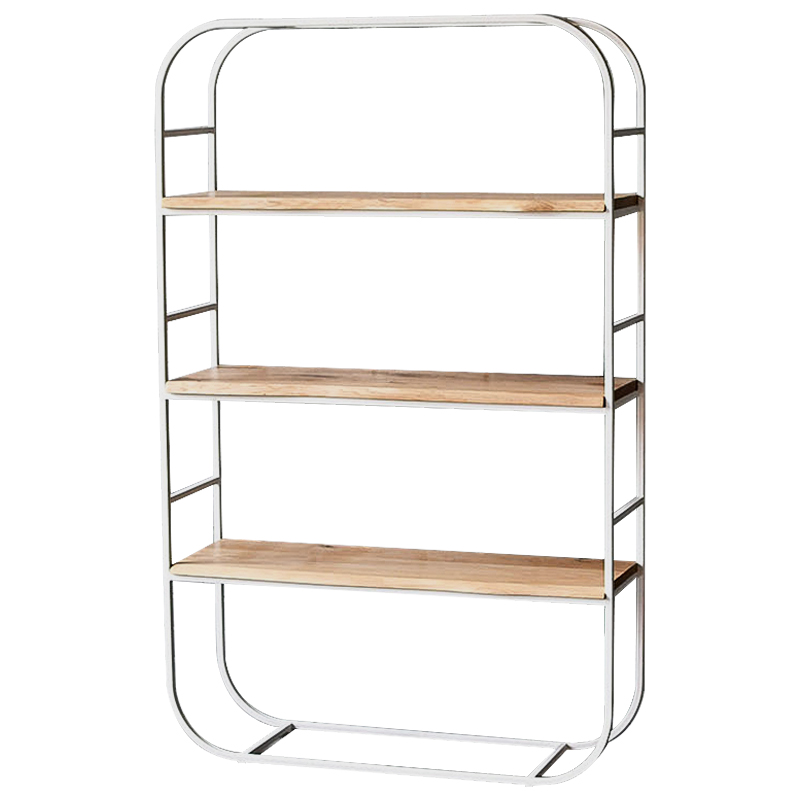 Стеллаж Fulton Industrial Metal Rust Rack Древесина Белый Стеллаж Fulton Industrial Metal Rust Rack Древесина Белый в Брянске | Loft Concept