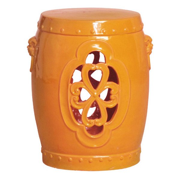 Керамический табурет Clover Garden Stool - Orange Оранжевый Керамический табурет Clover Garden Stool - Orange Оранжевый в Брянске | Loft Concept