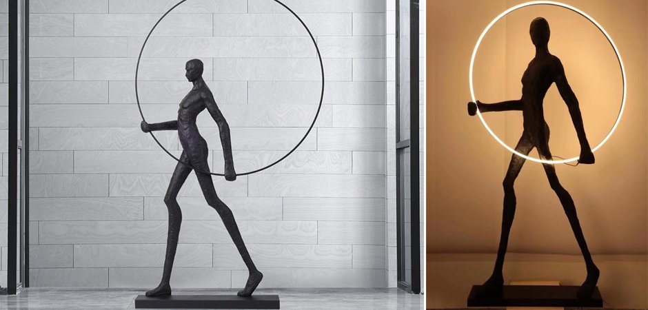 Торшер Man carries light circle Торшер Man carries light circle - Loft-Concept в Брянске