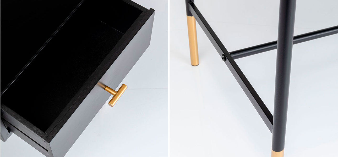 Стол рабочий черный Damian - фото №4