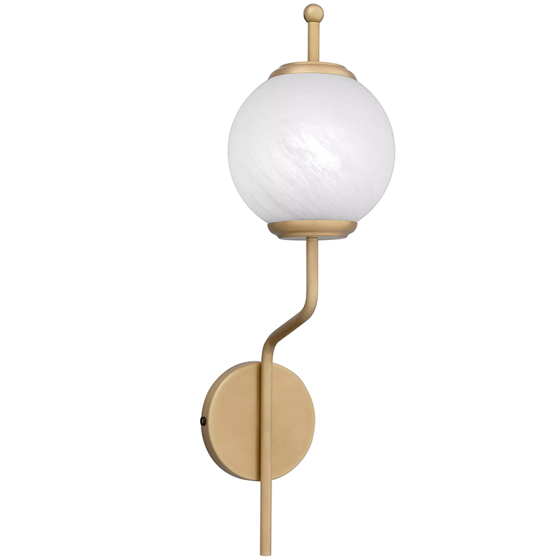 Бра Eichholtz Wall Lamp Deangelo Белый Латунь Бра Eichholtz Wall Lamp Deangelo Белый Латунь в Брянске | Loft Concept
