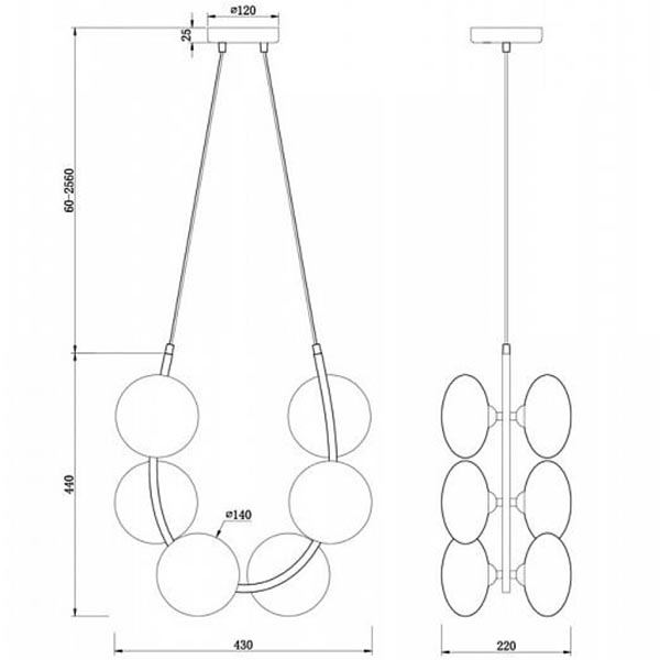 Люстра Marcan 6 Ball Chandelier Black Люстра Marcan 6 Ball Chandelier Black в Брянске