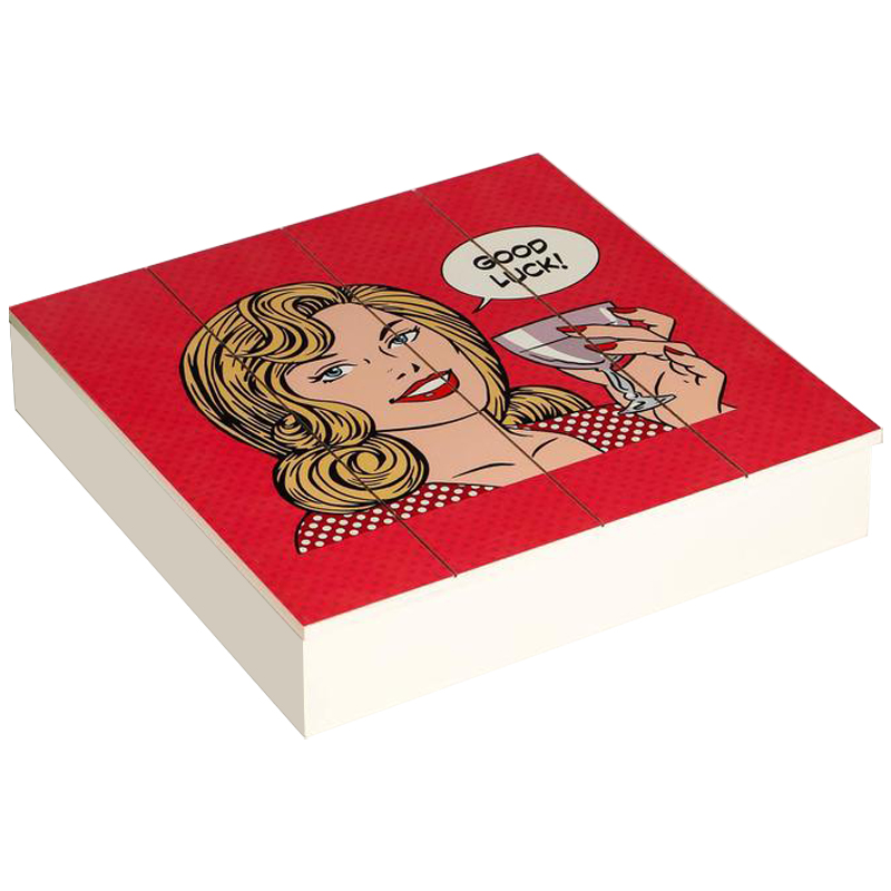 Шкатулка Pop Art Girl red Красный Белый в Брянске | Loft Concept 