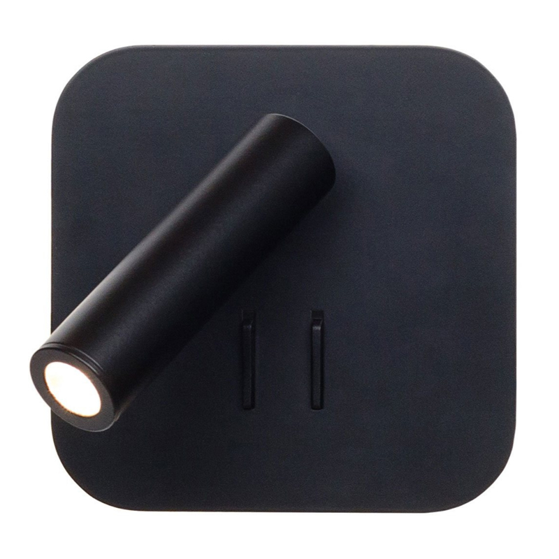 Настенный спот Black Square Spot Wall Lamp Черный Настенный спот Black Square Spot Wall Lamp Черный в Брянске | Loft Concept