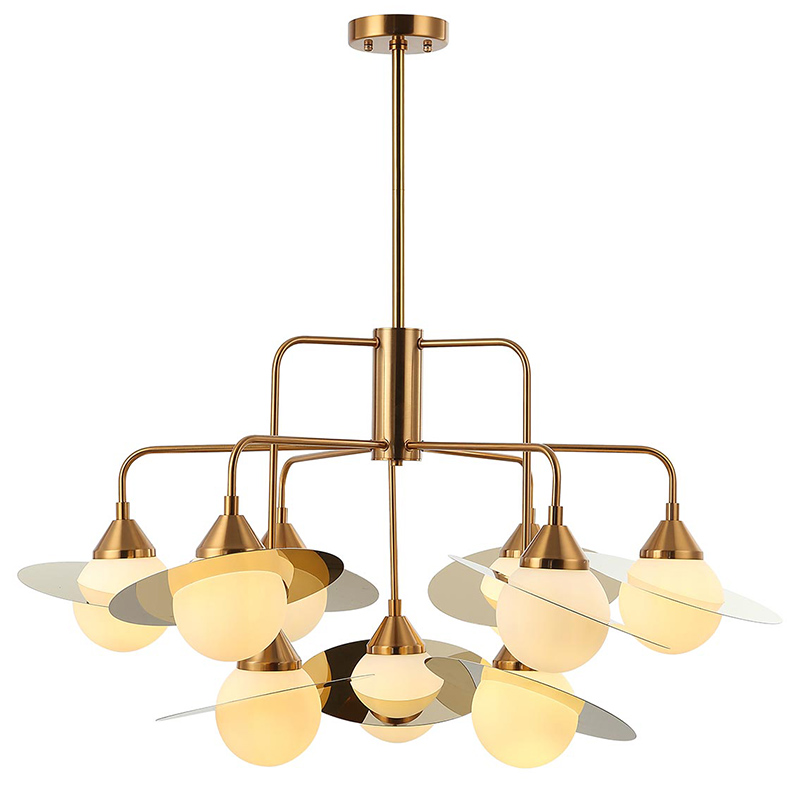 Люстра Phainon Gold Chandelier 9 Золотой Белый Люстра Phainon Gold Chandelier 9 Золотой Белый в Брянске | Loft Concept