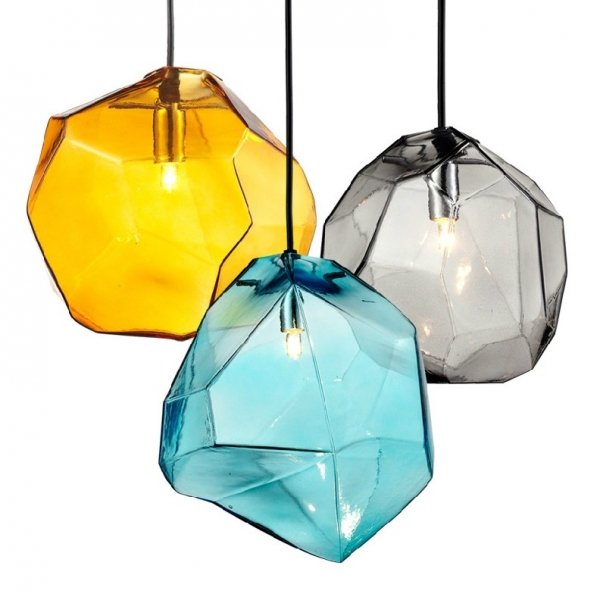 Подвесной светильник Color Ice Cube Pendant Янтарь (Amber) Светло-голубой Серый (Gray) Подвесной светильник Color Ice Cube Pendant Янтарь (Amber) Светло-голубой Серый (Gray) в Брянске | Loft Concept