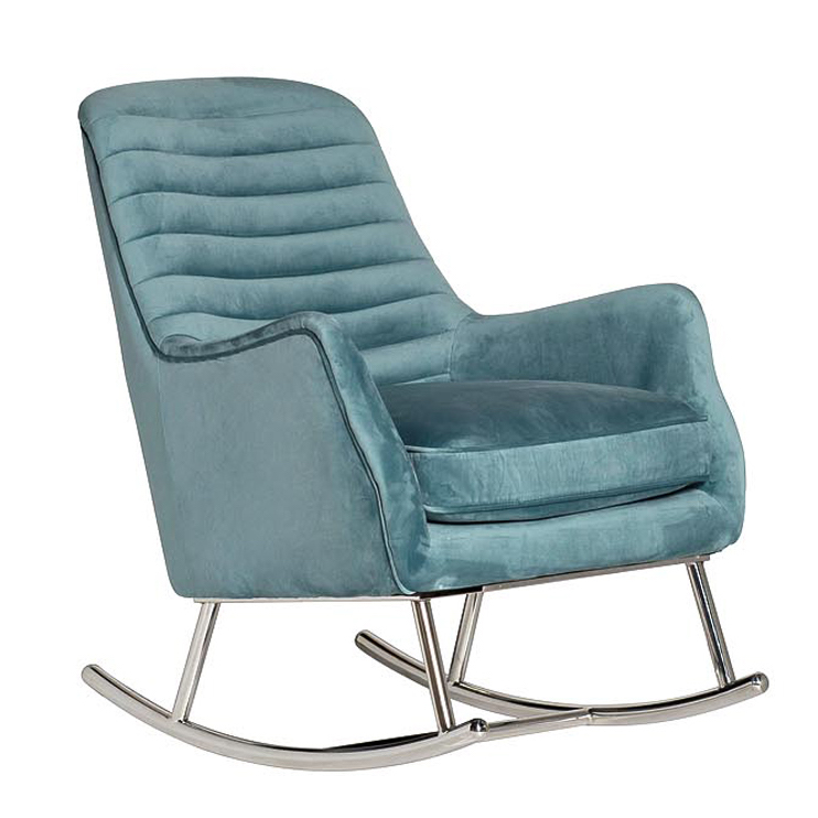 Кресло-качалка Whale Armchair Голубой Нержавеющая сталь Кресло-качалка Whale Armchair Голубой Нержавеющая сталь в Брянске | Loft Concept