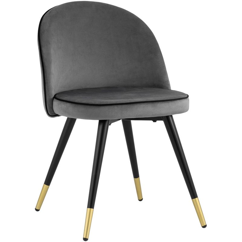 Стул Cooper Chair LUX Серый Велюр Серый Черный Стул Cooper Chair LUX Серый Велюр Серый Черный в Брянске | Loft Concept
