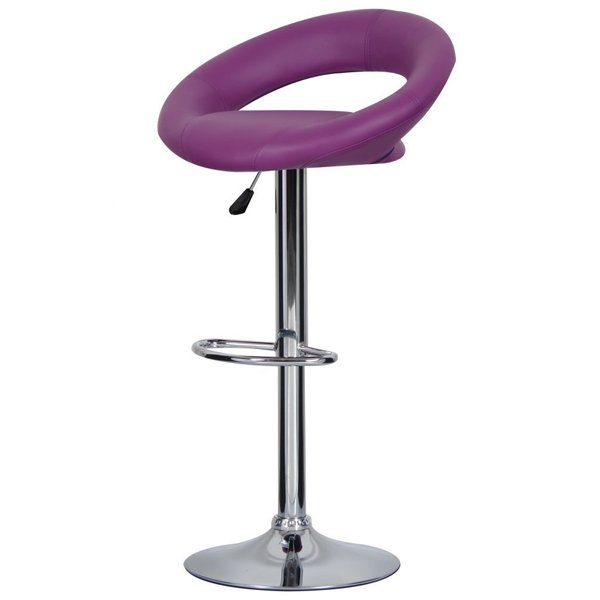Барный стул Ring Purple Хром Фиолетовый Барный стул Ring Purple Хром Фиолетовый в Брянске | Loft Concept