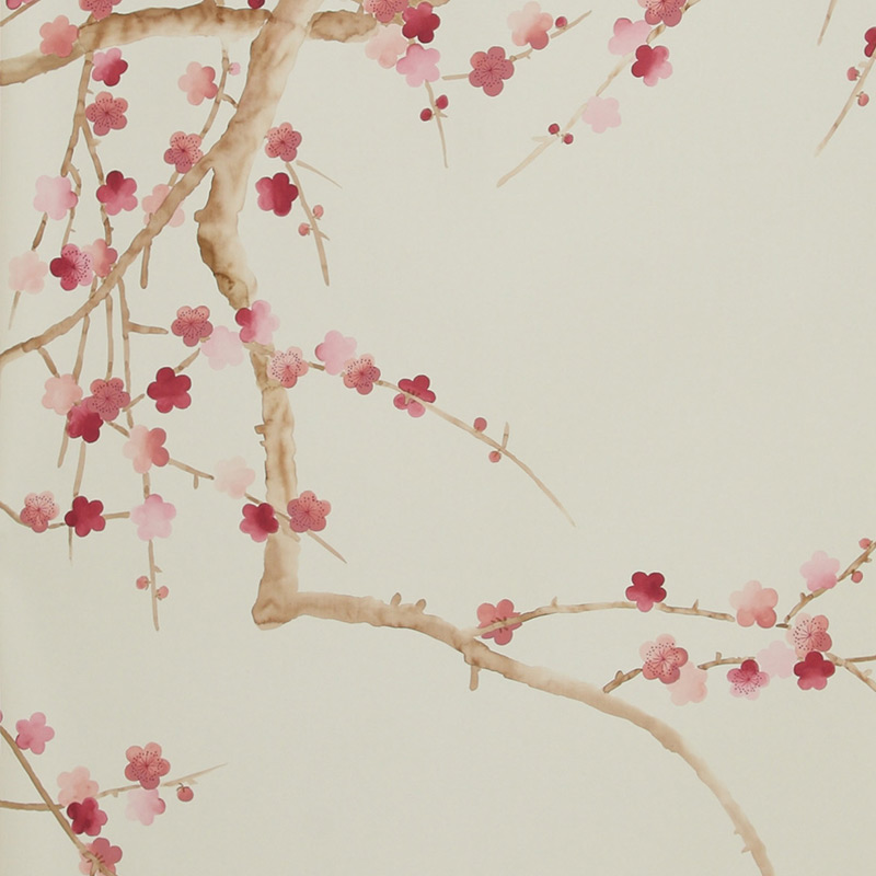 Обои ручная роспись Plum Blossom Blossom on Satin Grey dyed silk Обои ручная роспись Plum Blossom Blossom on Satin Grey dyed silk в Брянске | Loft Concept