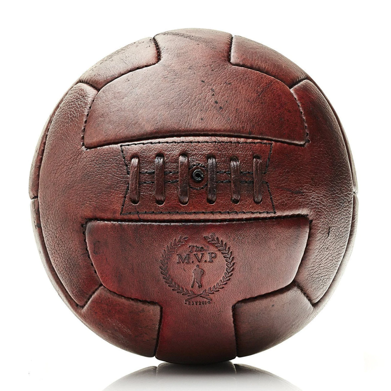 Футбольный Мяч из коричневой Кожи RETRO HERITAGE BROWN LEATHER T SOCCER BALL Коричневый винтаж в Брянске | Loft Concept 