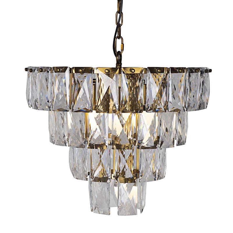 Люстра Tiers Crystal Light Chandelier brass 7 Латунь Люстра Tiers Crystal Light Chandelier brass 7 Латунь в Брянске | Loft Concept