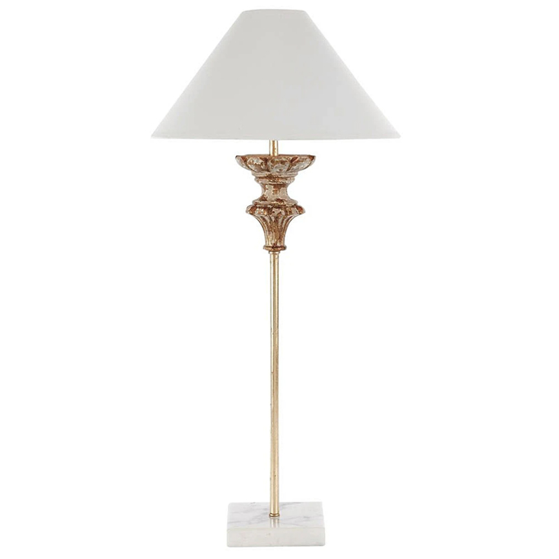 Настольная лампа Gilbert Provence Table lamp Белый Коричневый винтаж Настольная лампа Gilbert Provence Table lamp Белый Коричневый винтаж в Брянске | Loft Concept