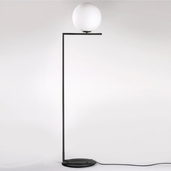 Торшер Flos IC Lights F Black Белый Черный Торшер Flos IC Lights F Black Белый Черный в Брянске | Loft Concept