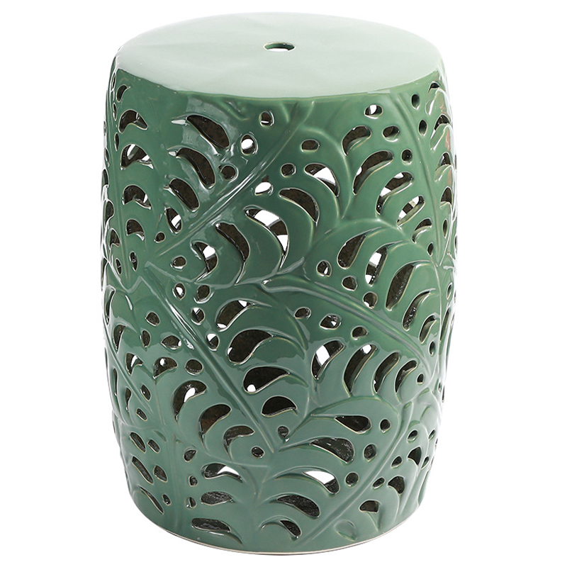 Керамический табурет Green Leaves Ceramic Stool Зеленый шалфей в Брянске | Loft Concept 