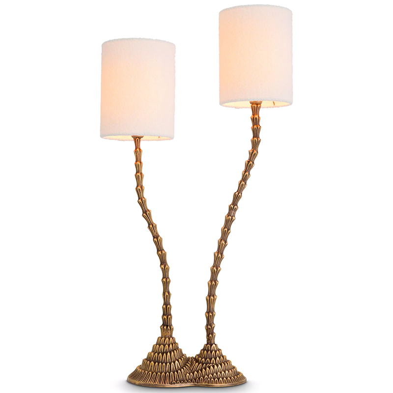 Настольная лампа Eichholtz Table Lamp Forenza Латунь Белый Настольная лампа Eichholtz Table Lamp Forenza Латунь Белый в Брянске | Loft Concept