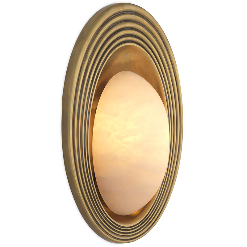Бра Eichholtz Wall Lamp Savono Латунь Античная полированная Белый Бра Eichholtz Wall Lamp Savono Латунь Античная полированная Белый в Брянске | Loft Concept